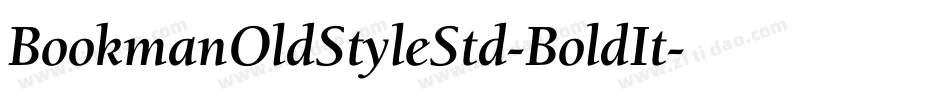 BookmanOldStyleStd-BoldIt字体转换