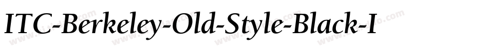 ITC-Berkeley-Old-Style-Black-It字体转换