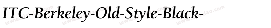 ITC-Berkeley-Old-Style-Black字体转换