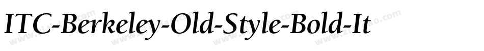 ITC-Berkeley-Old-Style-Bold-It字体转换