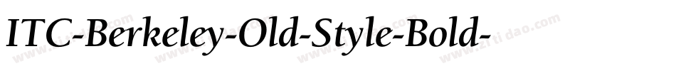 ITC-Berkeley-Old-Style-Bold字体转换