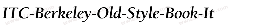 ITC-Berkeley-Old-Style-Book-It字体转换