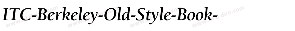 ITC-Berkeley-Old-Style-Book字体转换