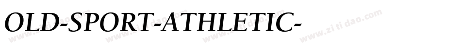 OLD-SPORT-ATHLETIC字体转换