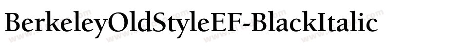 BerkeleyOldStyleEF-BlackItalic字体转换