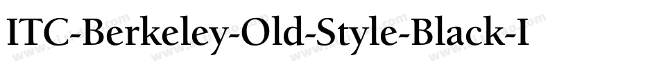 ITC-Berkeley-Old-Style-Black-It字体转换