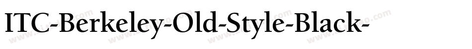 ITC-Berkeley-Old-Style-Black字体转换