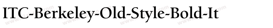 ITC-Berkeley-Old-Style-Bold-It字体转换