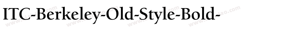 ITC-Berkeley-Old-Style-Bold字体转换