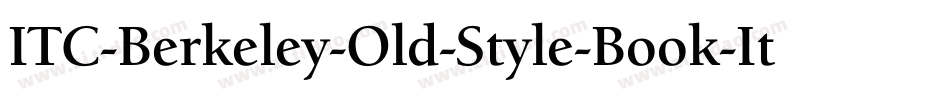 ITC-Berkeley-Old-Style-Book-It字体转换