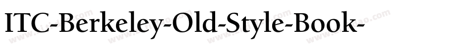 ITC-Berkeley-Old-Style-Book字体转换