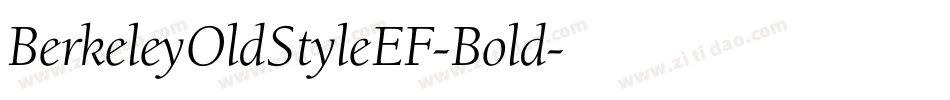 BerkeleyOldStyleEF-Bold字体转换