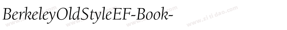 BerkeleyOldStyleEF-Book字体转换