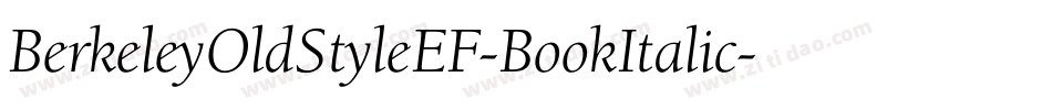 BerkeleyOldStyleEF-BookItalic字体转换