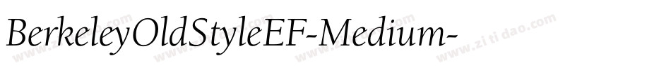 BerkeleyOldStyleEF-Medium字体转换