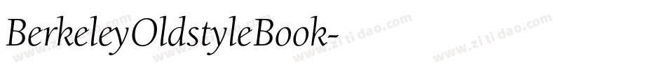 BerkeleyOldstyleBook字体转换