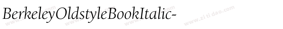 BerkeleyOldstyleBookItalic字体转换