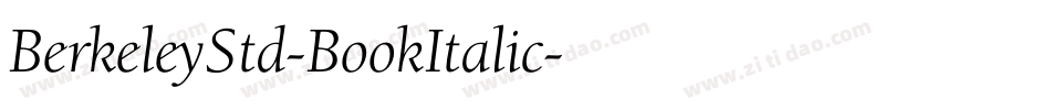 BerkeleyStd-BookItalic字体转换