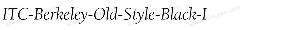 ITC-Berkeley-Old-Style-Black-It字体转换