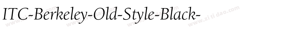 ITC-Berkeley-Old-Style-Black字体转换