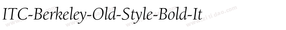 ITC-Berkeley-Old-Style-Bold-It字体转换