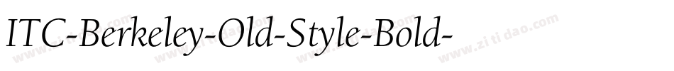 ITC-Berkeley-Old-Style-Bold字体转换