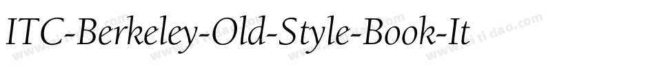 ITC-Berkeley-Old-Style-Book-It字体转换