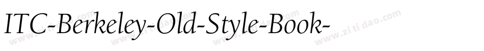 ITC-Berkeley-Old-Style-Book字体转换