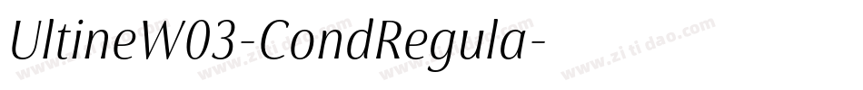 UltineW03-CondRegula字体转换