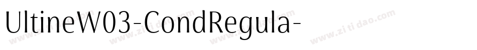 UltineW03-CondRegula字体转换