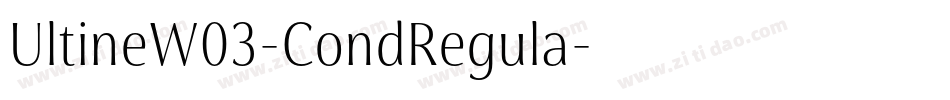UltineW03-CondRegula字体转换