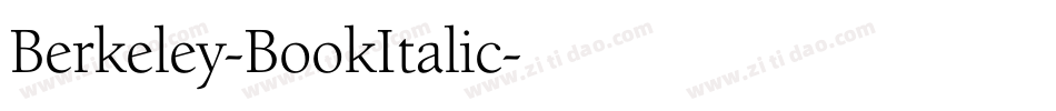Berkeley-BookItalic字体转换