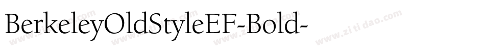 BerkeleyOldStyleEF-Bold字体转换