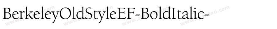 BerkeleyOldStyleEF-BoldItalic字体转换