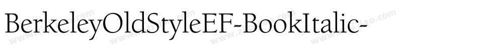 BerkeleyOldStyleEF-BookItalic字体转换
