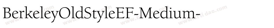 BerkeleyOldStyleEF-Medium字体转换