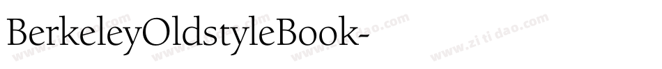 BerkeleyOldstyleBook字体转换