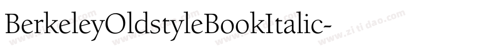 BerkeleyOldstyleBookItalic字体转换