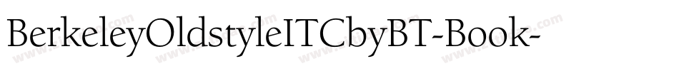BerkeleyOldstyleITCbyBT-Book字体转换