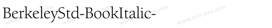 BerkeleyStd-BookItalic字体转换