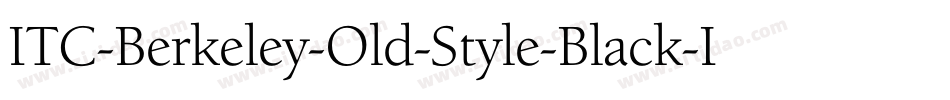ITC-Berkeley-Old-Style-Black-It字体转换