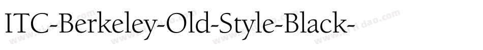ITC-Berkeley-Old-Style-Black字体转换