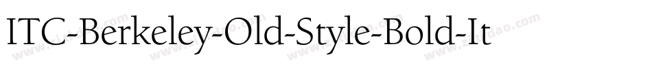 ITC-Berkeley-Old-Style-Bold-It字体转换