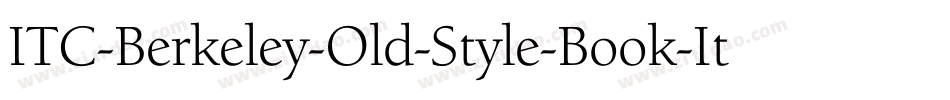 ITC-Berkeley-Old-Style-Book-It字体转换