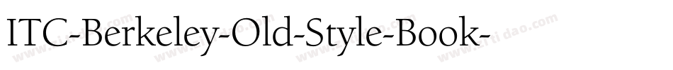 ITC-Berkeley-Old-Style-Book字体转换