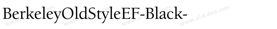 BerkeleyOldStyleEF-Black字体转换