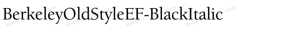 BerkeleyOldStyleEF-BlackItalic字体转换