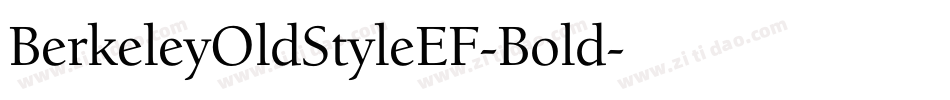 BerkeleyOldStyleEF-Bold字体转换