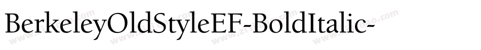 BerkeleyOldStyleEF-BoldItalic字体转换