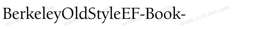 BerkeleyOldStyleEF-Book字体转换